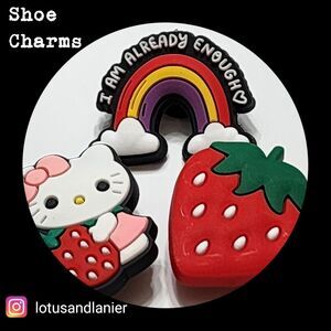 Shoe Charms "Kawaii Kitty- I am already enough" Charms Set of 3